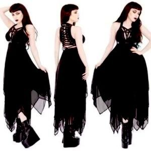 NWT KILLSTAR Divination Doom Dress Gothic witch lip service goth betsey Johnson